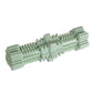 Avocado green hexagonal molar dog chew toy with ridged cleaning bumps