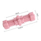 Light pink hexagonal molar dog chew toy, about 10 x 14.6 cm