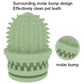 Avocado green cactus-shaped TPR teeth cleaning chew toy with raised molar bumps