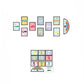 Children’s number jumping grid floor sticker set with rainbow finish and square tiles 1 to 10