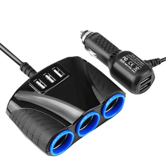 JY-1905 120W Multifunctional USB 3 In 1 Car Cigarette Lighter Car Charger, Style:, 3 Ports, 5 Ports