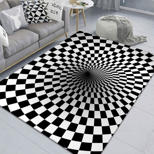 3D Stereo Rectangular Visual Geometric Living Room Carpet, 40x60cm, 50x80cm, 60x90cm, 80x120cm, 80x160cm, 120x160cm, 140x200cm