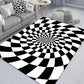 3D Stereo Rectangular Visual Geometric Living Room Carpet, 40x60cm, 50x80cm, 60x90cm, 80x120cm, 80x160cm, 120x160cm, 140x200cm