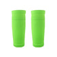 Green calf guard insert socks, breathable cushioned knit, pair of two sleeves
