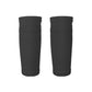 Dark gray calf guard insert socks, breathable cushioned knit, pair of two sleeves