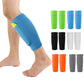 Blue calf guard insert socks worn on ankle, with color options