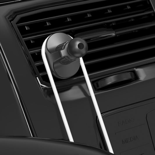 Car air vent phone holder base with ball joint and two white support cables