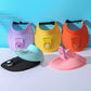 Assorted color sunshade fan hats with curved brims and built-in cooling fan modules