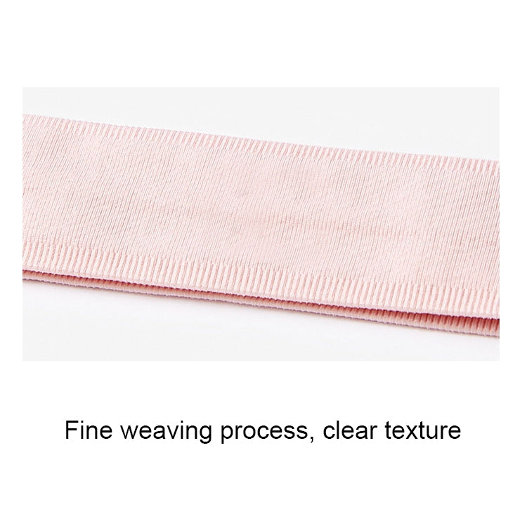 Pink silicone non-slip headband, close-up of fine ribbed texture