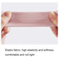 Pink silicone non-slip headband, elastic ribbed fabric stretch detail