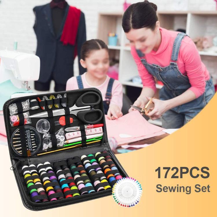 172 In 1 Multifunctional Needle and Thread Tool Set, Spec: Edge Clip, Silver Needles, Edge Clip