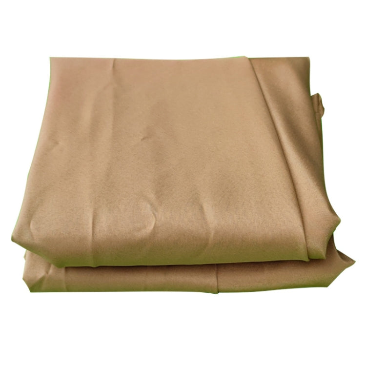 Round polyester parasol replacement cover cloth, khaki, folded with fastening ties
