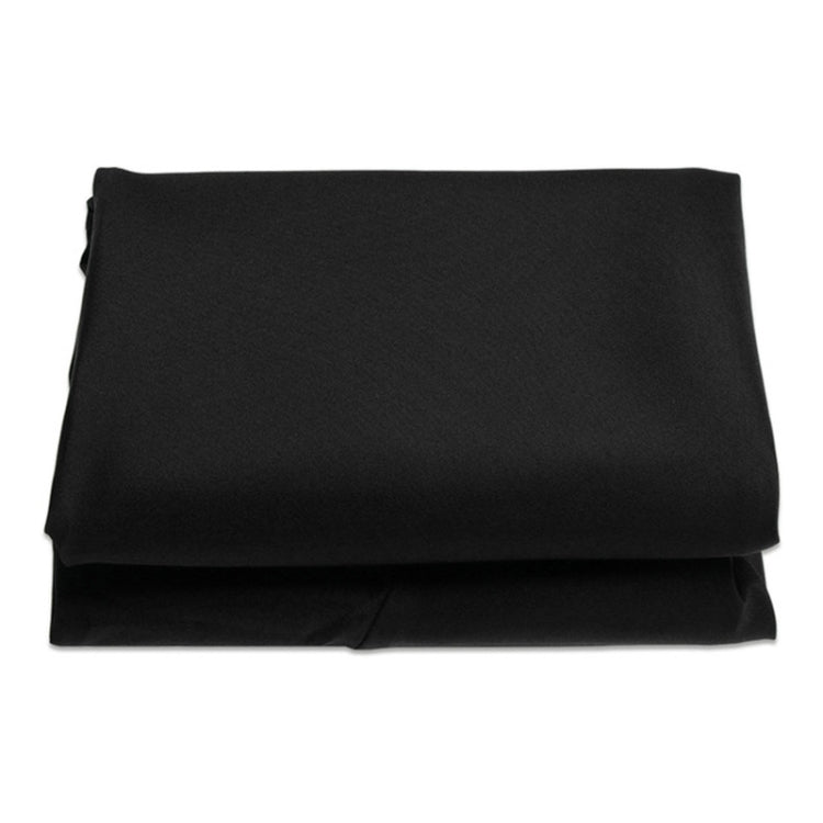 Round polyester parasol replacement cover cloth, black, folded for storage