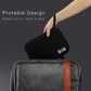 Black cable storage organizer bag with zipper and combination lock