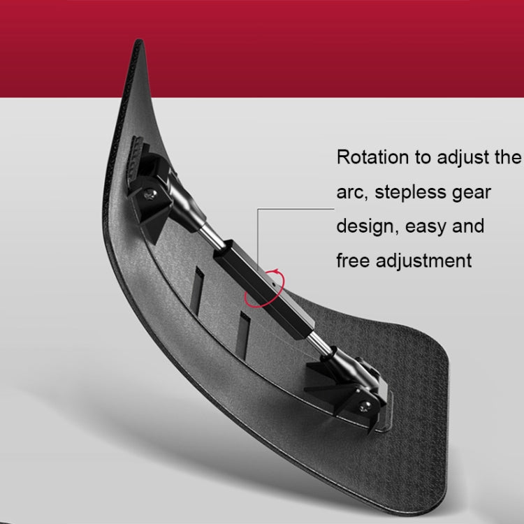 Curved rotary massage board with adjustable arc gear mechanism and spike panel