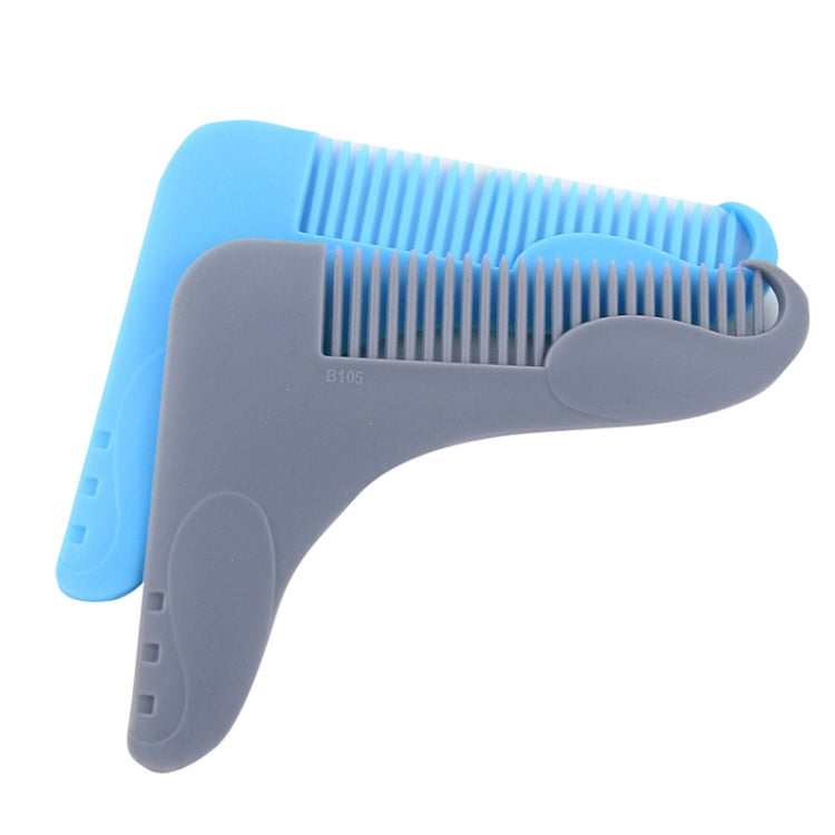 5PCS Beard -Shaped Template Comb Beard Shaped Comb Color Random Delivery, Style:, L Shape, Z Shape
