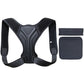 Black posture correction belt bundle with dark gray shoulder pads and center support panel