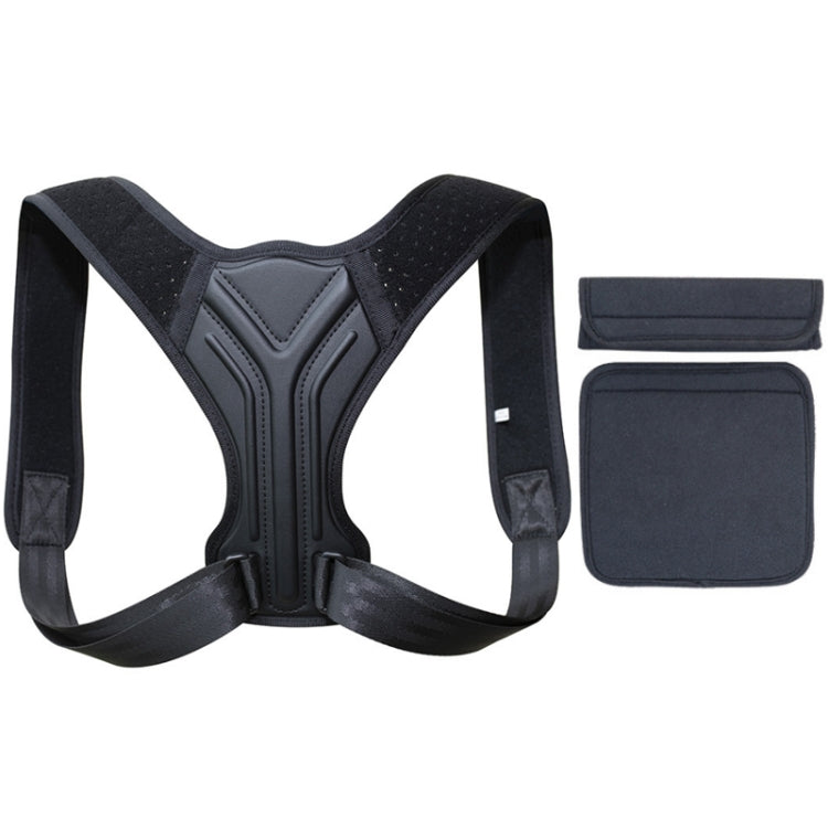 Black posture correction belt bundle with dark gray shoulder pads and center support panel