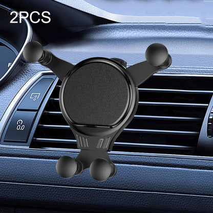 Universal rotating car air vent phone holder, dark black, with four contact pads