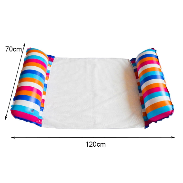 MT-2204008 Color Vertical Stripe PVC Inflatable Floating Bed, Colorful