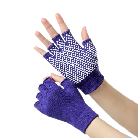 Ladies Non-Slip Fingerless Aerial Yoga Aid Gloves, Black, Purple, Rose Red, Gray, Orange, A2 Black, A2 Green, A2 Red, A2 Gray, A2 Beige, A3 Light Gray, A3 Light Purple, A3 Light Pink, A3 Light Blue, A3 Beige