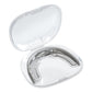 Clear sleep mouth guard braces with transparent case and molded bite tray