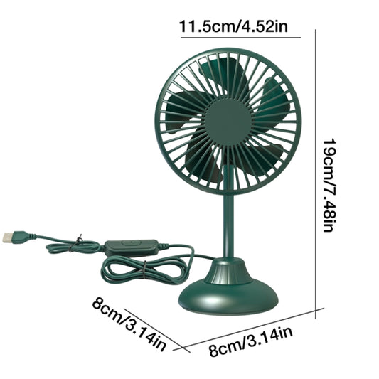 F502 Mini Hose Small Fan Car USB Fan, Green, Black
