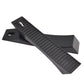 Black barbell protective gasket with raised grip ridges and oval handle hole