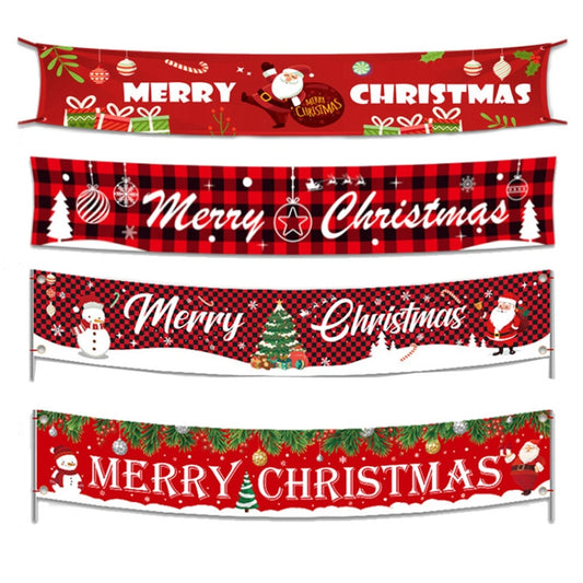 Christmas Ornaments Letters Banner Festive Party Scene Arrangement Props,Size:300 x 50cm, 001, 002, 006, 021