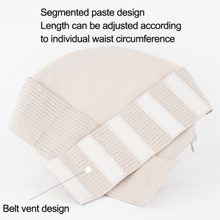 Light beige belly foam prop with segmented adjustable waist belt and strap tabs