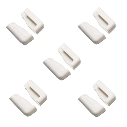 White car phone dashboard bracket set, adjustable adhesive holders, 5 pairs
