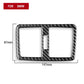 Carbon-fiber air outlet trim sticker with two square vents and center divider bar