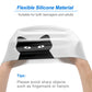 White silicone swimming cap with black cat cartoon print
