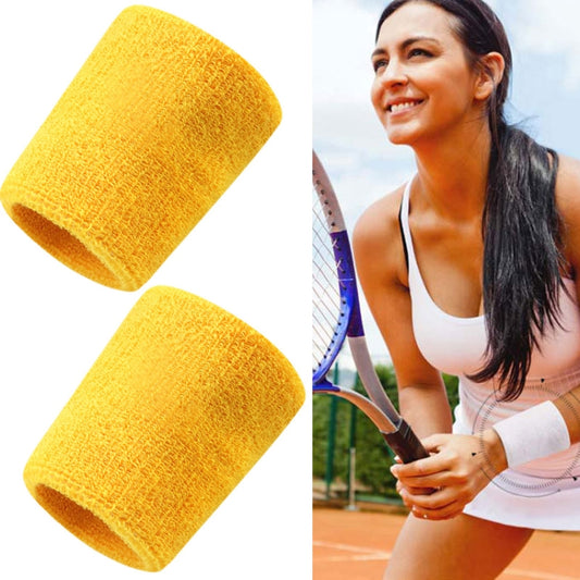 2PCS Basketball Badminton Tennis Running Fitness Towel Sweat-absorbing Sports Wrist, Sports Wrist(White), Sports Wrist(Blue), Sports Wrist(Yellow), Sports Wrist(Pink), Sports Wrist(Black), Sports Wrist(Silver Gray), Sports Wrist(Red)                   ...