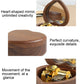 Walnut heart-shaped wooden music box with mirrored lid and gold-tone mechanism, close-up
