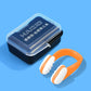 Silicone nose clip with orange frame and white soft inner pads