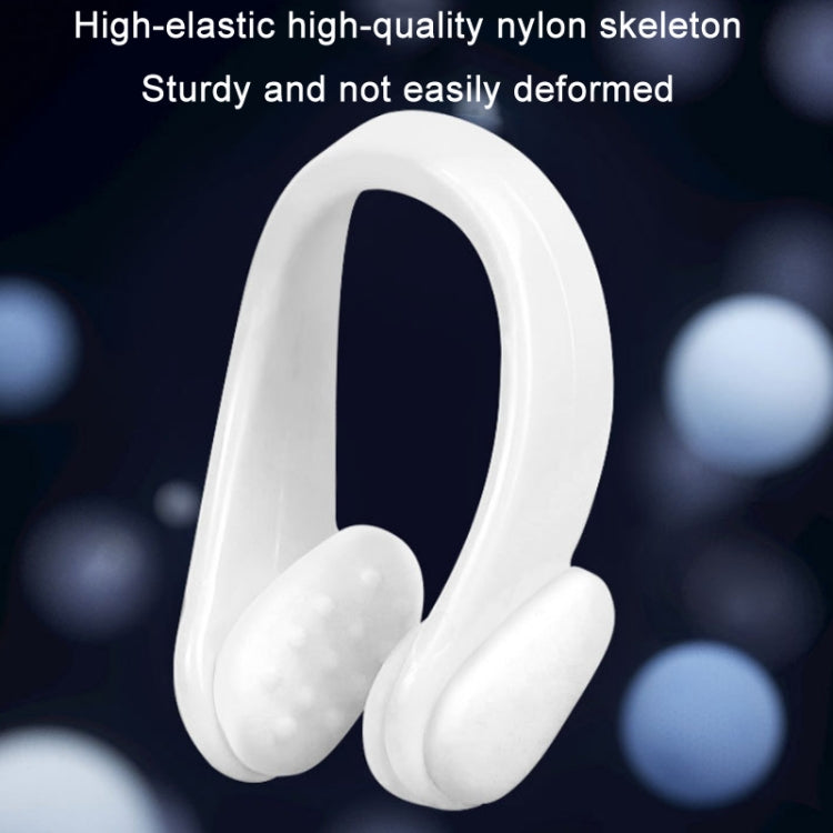 White silicone nose clip with two soft pads