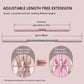 Adjustable length posture corrector training stick with telescoping pink poles