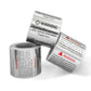 Gray warning sealing sticker roll, 40x60mm, opening package text and warning icons