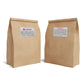 Kraft paper pouch with warning sealing stickers, 40x60mm, red WARNING labels