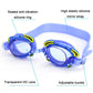 Blue kids swimming goggles with sealed silicone ring, clear HD lens, adjustable buckle