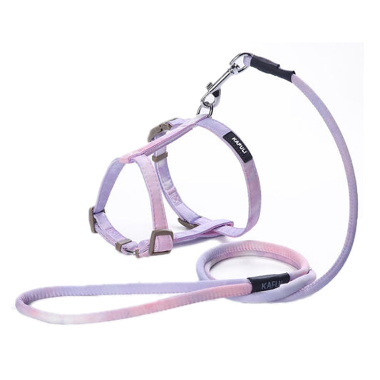 KAFULI pet I-shape adjustable harness leash, lavender with matching leash