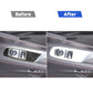 Installed carbon fiber door lift panel stickers on interior door switch area