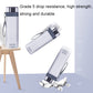 Diller square fitness water bottle with metal rim and carry loop