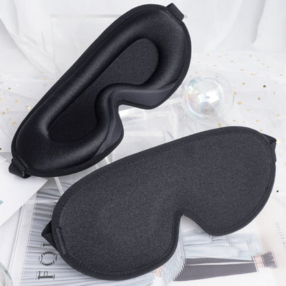 Breathable sleep eye mask set with contoured nose bridge, dark gray and black.