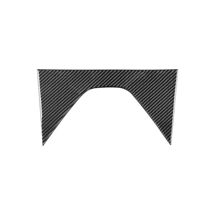 Carbon-fiber-style roof center decoration sticker with black weave pattern