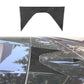 Black carbon-fiber roof decoration sticker installed on vehicle panel