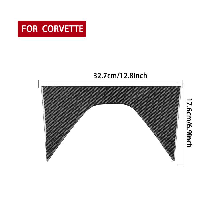 Roof center decoration sticker, black carbon-fiber weave, 32.7x17.6cm