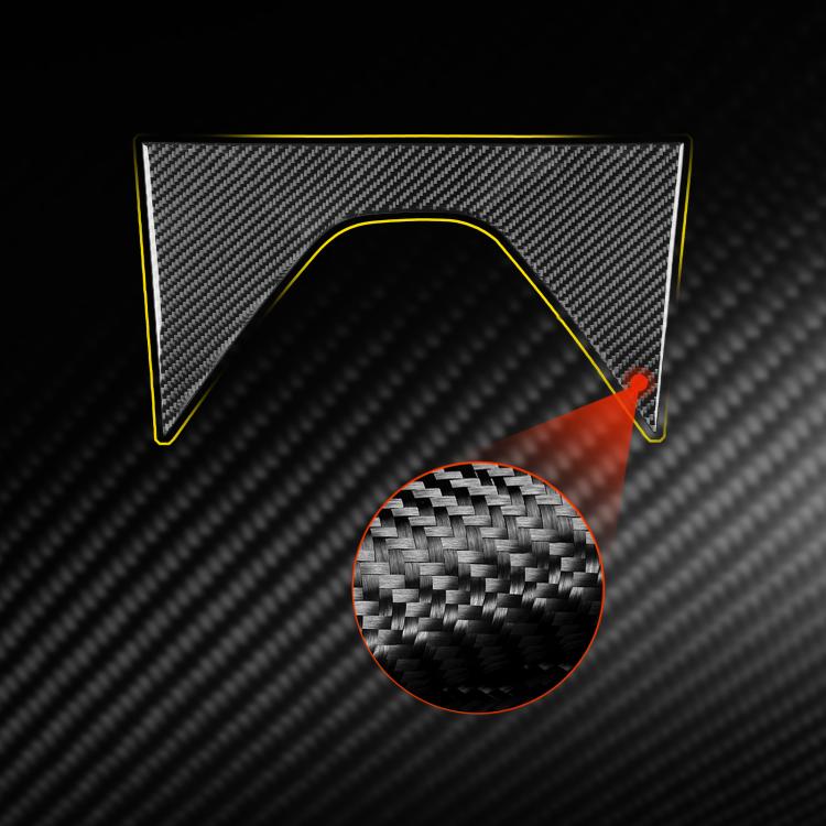 Black carbon-fiber roof decoration sticker with fine weave texture detail