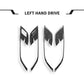 Left-hand drive door handle frame sticker set with carbon fiber pattern, 5 pieces